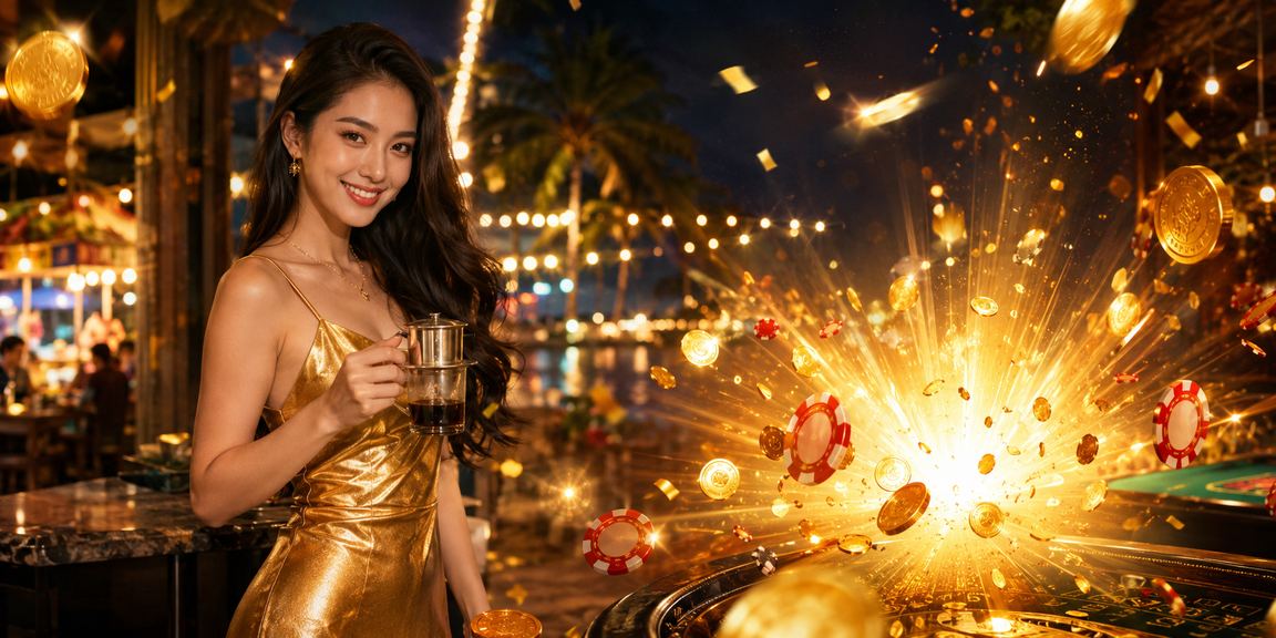 Người dùng tại Phú Quốc kiểm tra thông tin cá cược bên ly cà phê