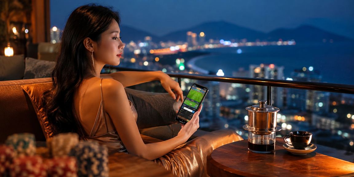 Người dùng tại Vũng Tàu xem tỷ lệ cá cược thể thao cùng ly cà phê buổi sáng